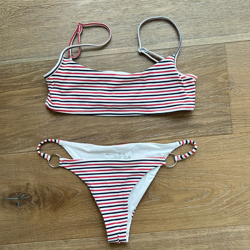 Frankie’s bikinis red white and blue bikini set
